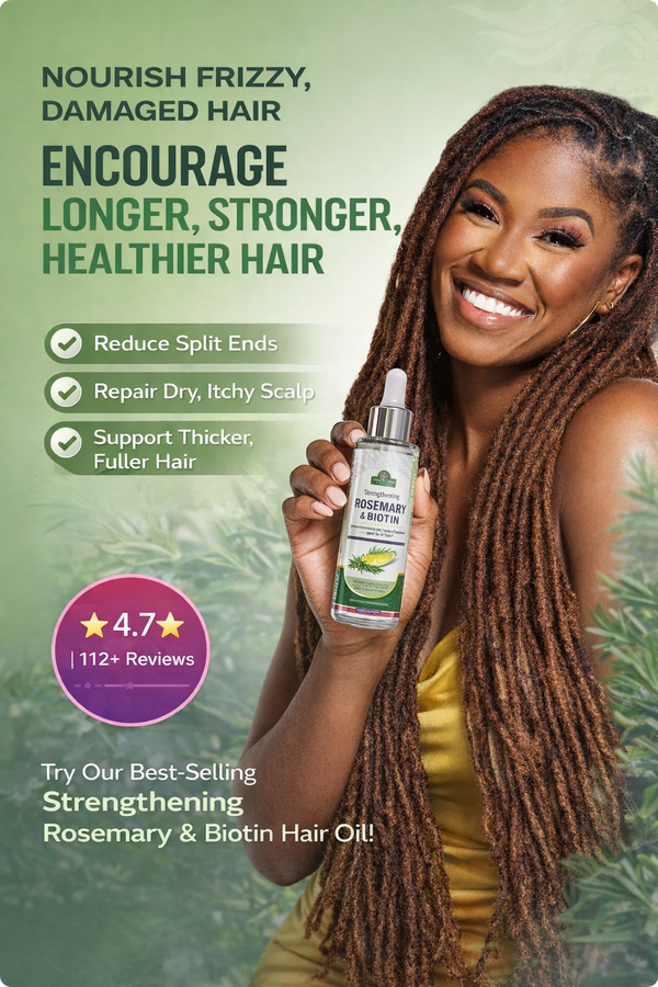 Rosemary Hair Oil – Strengthen, Smooth & Nourish Dry, Damaged Hair