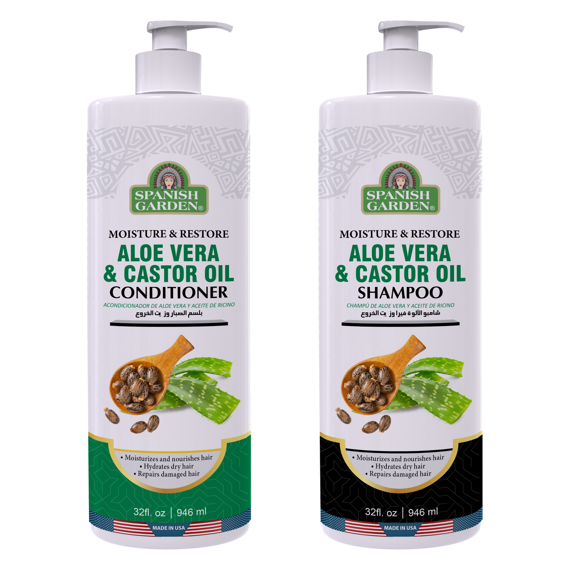Aloe Vera & Castor Oil Duo – Spanish Garden