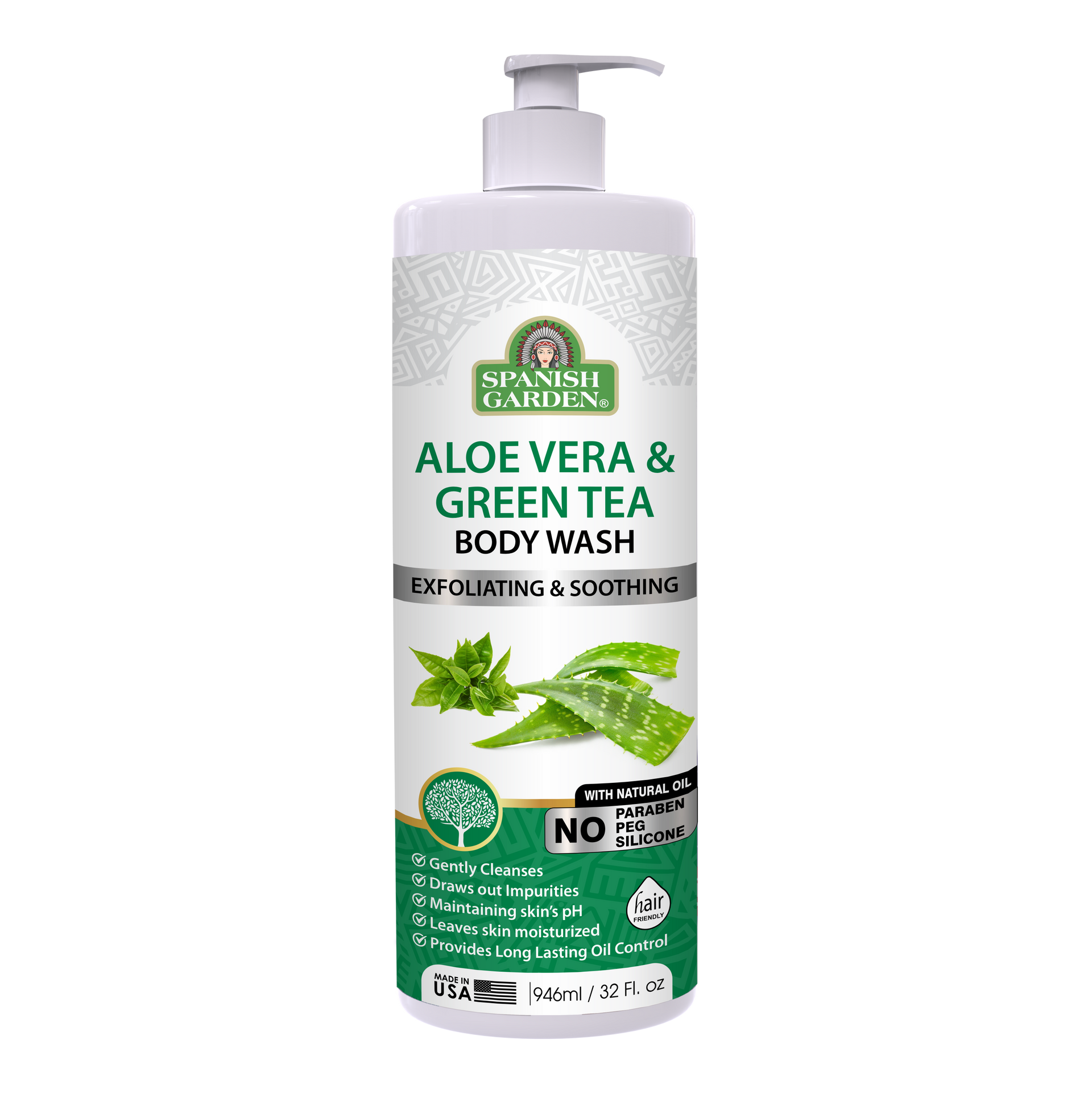 Aloe Vera Green Tea Body Wash – Spanish Garden