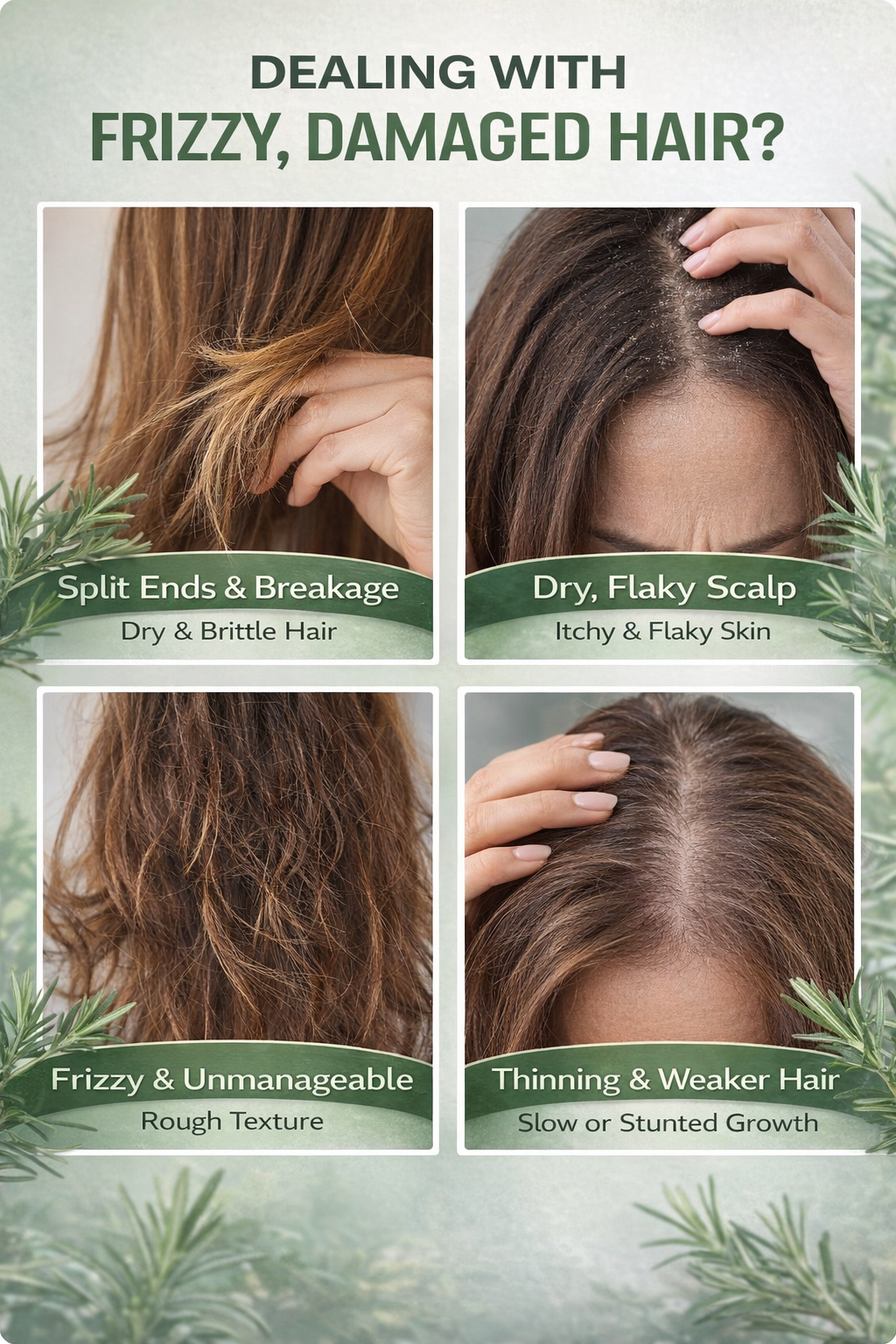Rosemary Hair Oil – Strengthen, Smooth & Nourish Dry, Damaged Hair