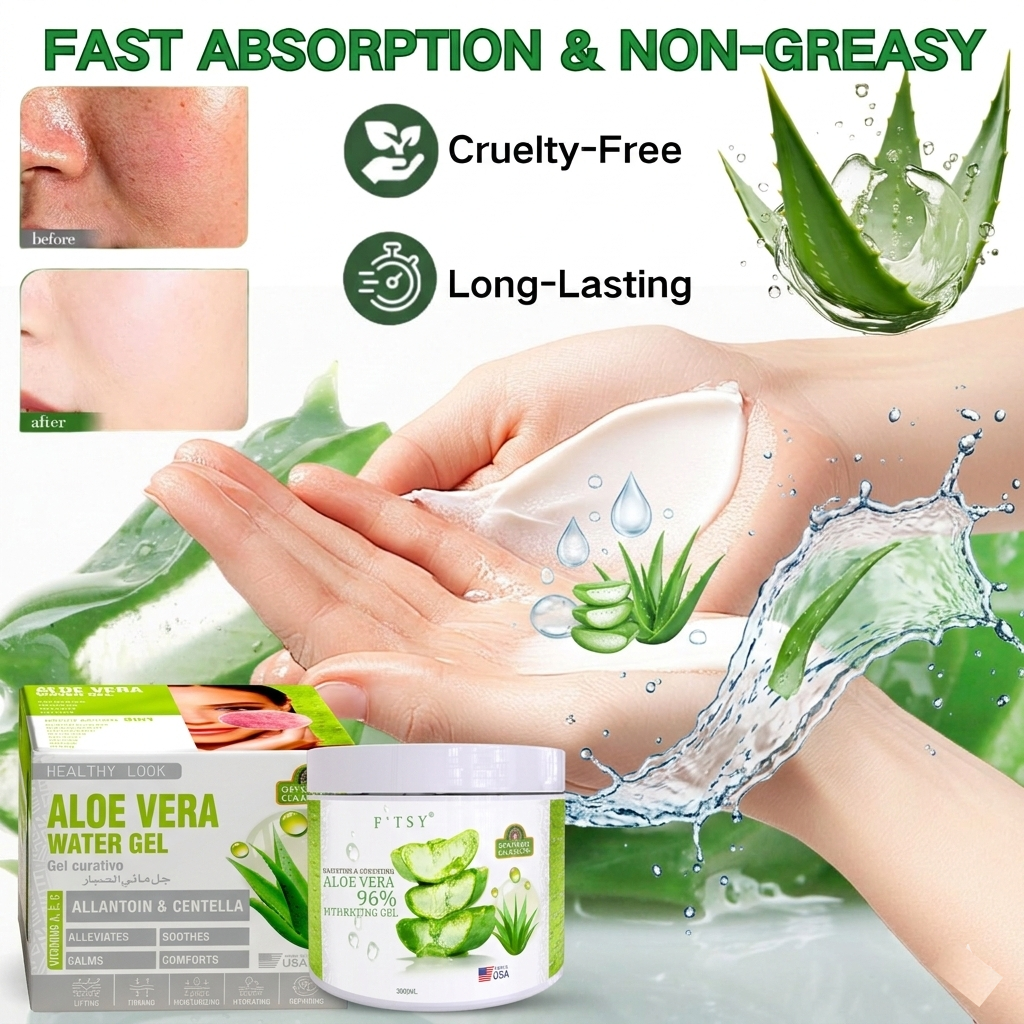 Aloe Vera Water Gel Cream – Lightweight Hydrating & Soothing Face Moisturizer